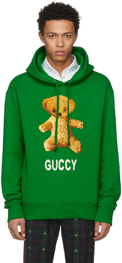 gucci teddy bear shirt|green Gucci tiger sweatshirt.